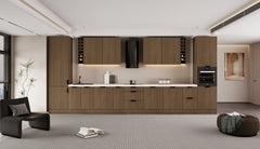Küchenzeile 515 cm Einbauküche Küche ohne Arbeitsplatte Küchenmöbel , Sorento KS6-M515 , Dunkle Eiche