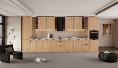 Küchenzeile 515 cm Einbauküche Küche ohne Arbeitsplatte Küchenmöbel , Sorento KS6-M515 , Sonoma Eiche