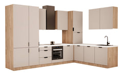 Winkelküche - Sorento KS4-M340 -  Beige / Sonoma Eiche