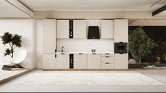Küchenzeile - Sorento KS3-M375 -  Beige / Sonoma Eiche