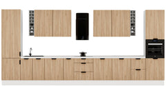 Küchenzeile 515 cm Einbauküche Küche ohne Arbeitsplatte Küchenmöbel , Sorento KS6-M515 , Sonoma Eiche/Weiß