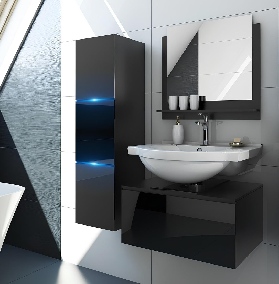 Badmöbel-Set Badezimmer Deluxe 2024/Hochwertige Materialien für stilvolle Badmöbel, (Komplett Set, 3-St., LUMIA) - Milaros Markt