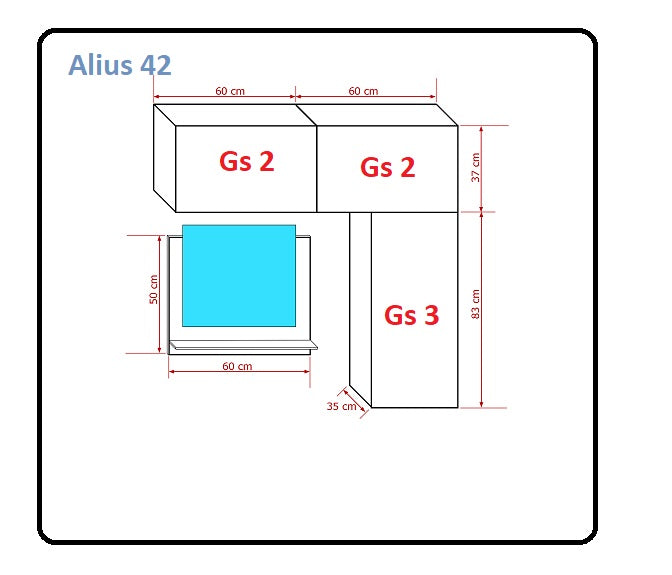 Badezimmermöbel Hochglanz ALIUS 42 - Milaros Markt