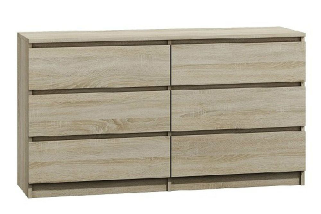 Kommode Geräumige Kommode -, Ideale Aufbewahrungslösung (Premium Kommode, 1 St., 6-Schubladen-Kommode) - Milaros Markt