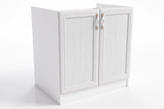 Eleganter Spülenschrank- D80Z - Sycylia Weiß Creme - Funktionalität und Stil für Ihre Küche