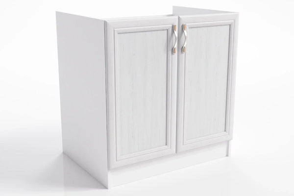 Eleganter Spülenschrank- D80Z - Sycylia Weiß Creme - Funktionalität und Stil für Ihre Küche