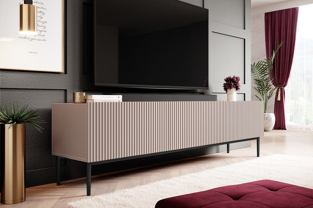 TV-Schrank - NICOLE - eitgenössisch um Ihre Geräte in einem eleganten Stil zu organisieren. - Milaros Markt