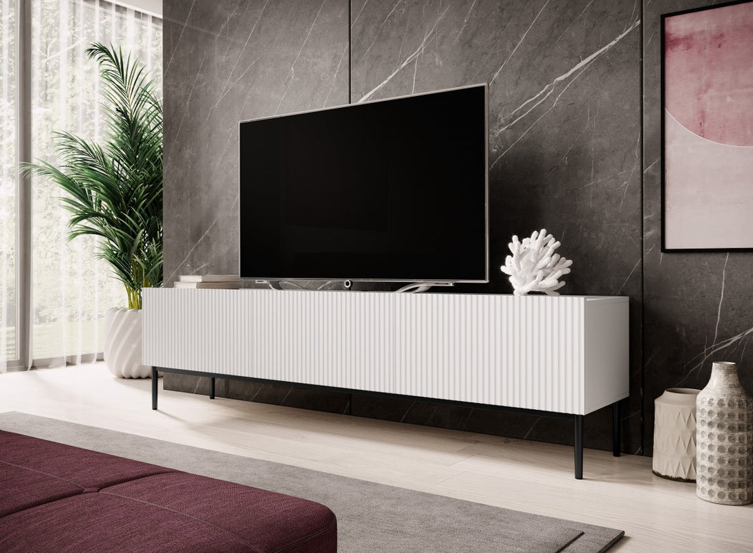 TV-Schrank - NICOLE - eitgenössisch um Ihre Geräte in einem eleganten Stil zu organisieren. - Milaros Markt