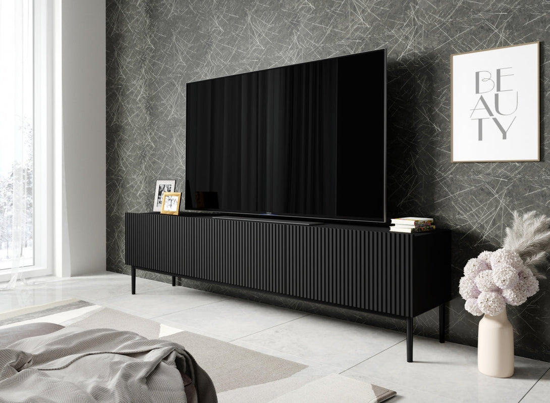 TV-Schrank - NICOLE - eitgenössisch um Ihre Geräte in einem eleganten Stil zu organisieren. - Milaros Markt