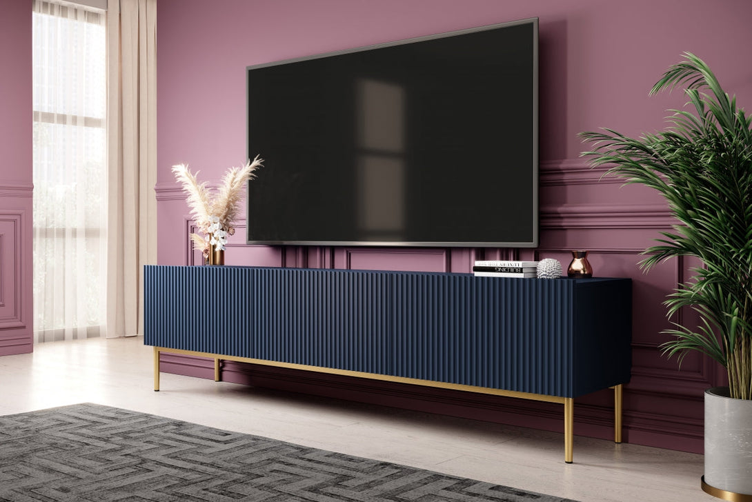 TV-Schrank - NICOLE - eitgenössisch um Ihre Geräte in einem eleganten Stil zu organisieren. - Milaros Markt