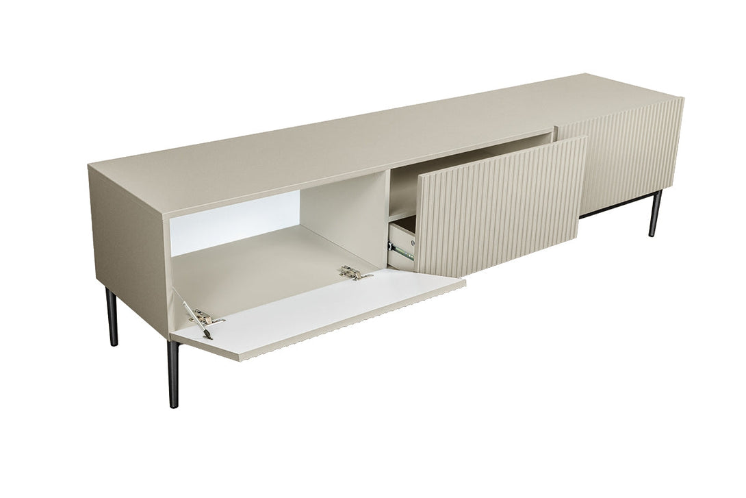 TV-Schrank - NICOLE - eitgenössisch um Ihre Geräte in einem eleganten Stil zu organisieren. - Milaros Markt