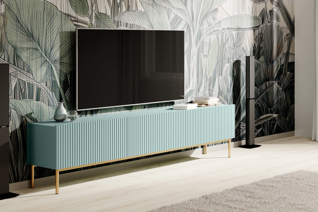 TV-Schrank - NICOLE - eitgenössisch um Ihre Geräte in einem eleganten Stil zu organisieren. - Milaros Markt