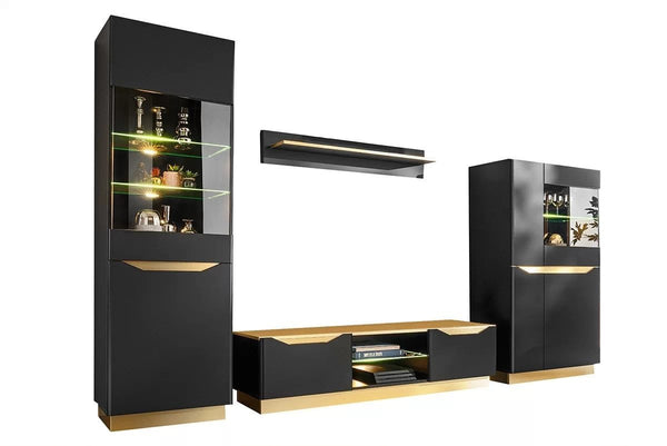 Wohnwand - Velma - Funktionale Wohnwand mit elegantem Flair - Milaros Markt