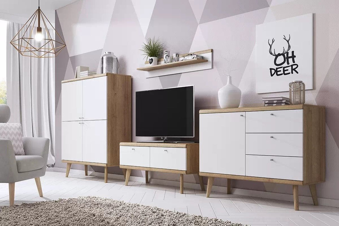 Wohnwand - Promi - Hochwertige Verarbeitung und Funktionalität. - Milaros Markt