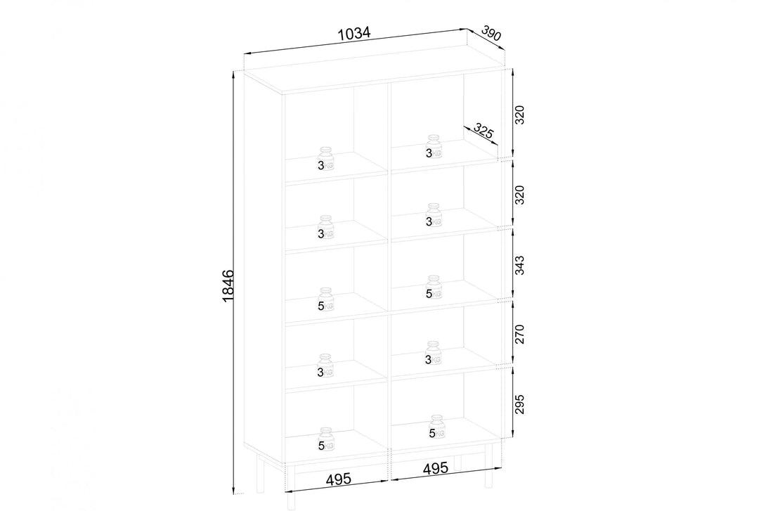 Vitrine - Jolinio - Hochwertige für stilvolles Interieur. - Milaros Markt