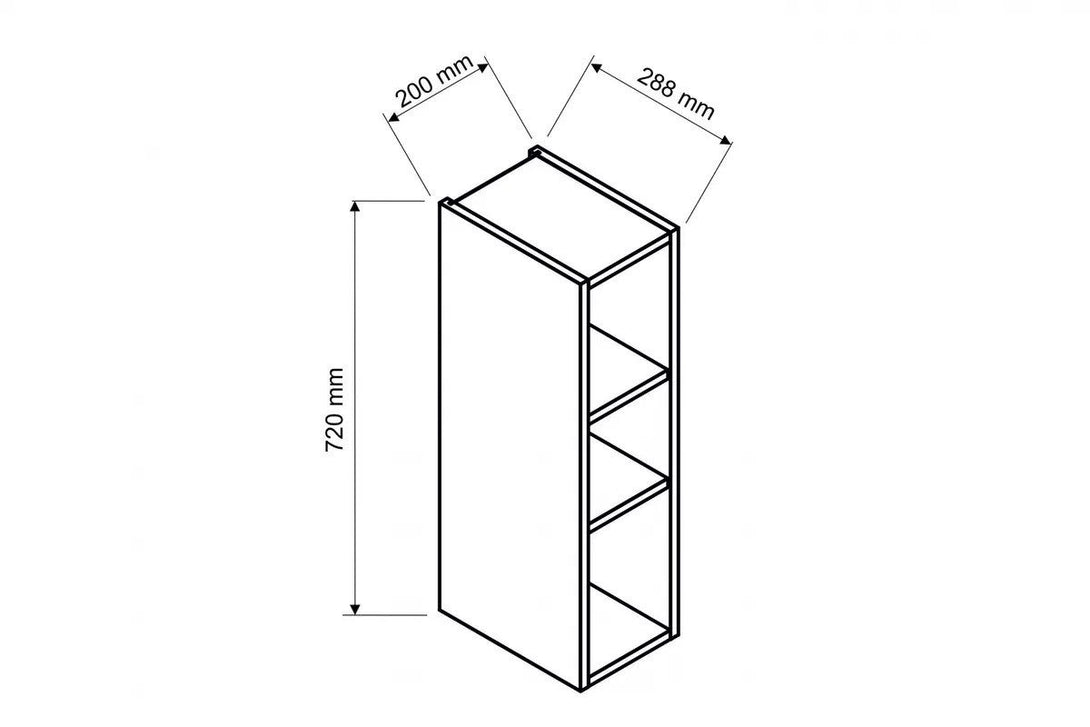Küchenregal 20 cm  - Mina - Stilvolles für moderne Küchengestaltung. - Milaros Markt