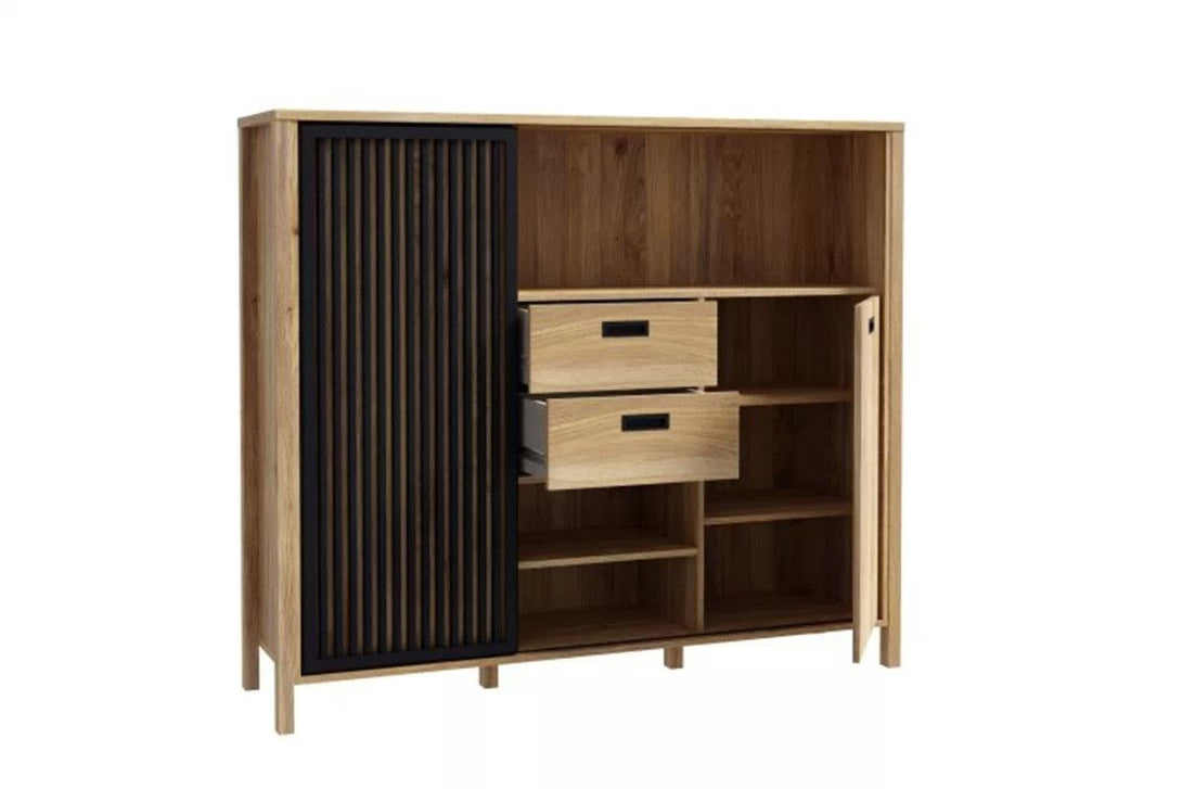 Kommode - Jytana - Zeitloser in Holzoptik für klassischen Wohnstil. - Milaros Markt