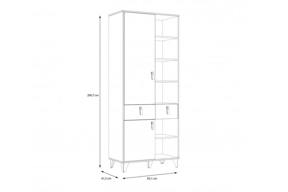 Bücherregal - Lya - Vielseitiges Bücherregal für Wohn- und Arbeitszimmer. - Milaros Markt