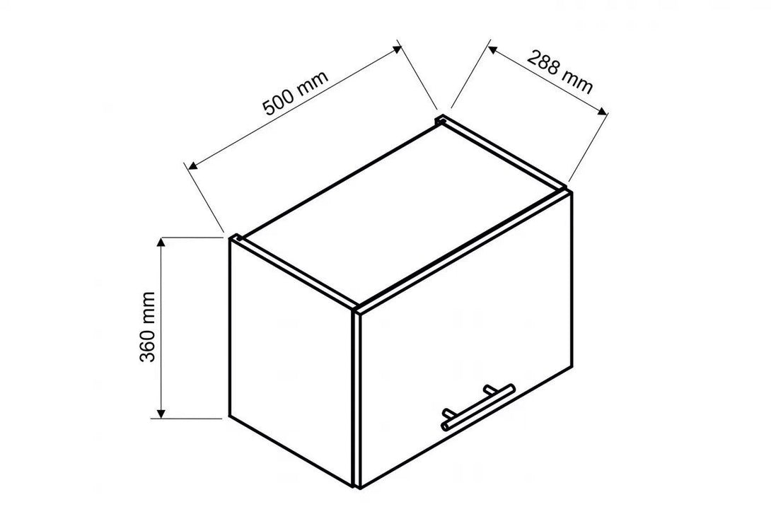 Hängeschrank  50 cm - Mina - Praktischer für zusätzlichen Stauraum - Milaros Markt