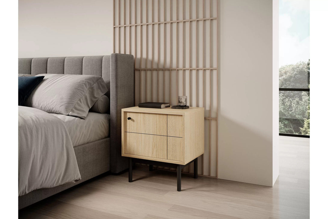 Nachttisch -  Jolinio - Elegantes Design und aus hochwertigen Holzmaterialien gefertigt. - Milaros Markt