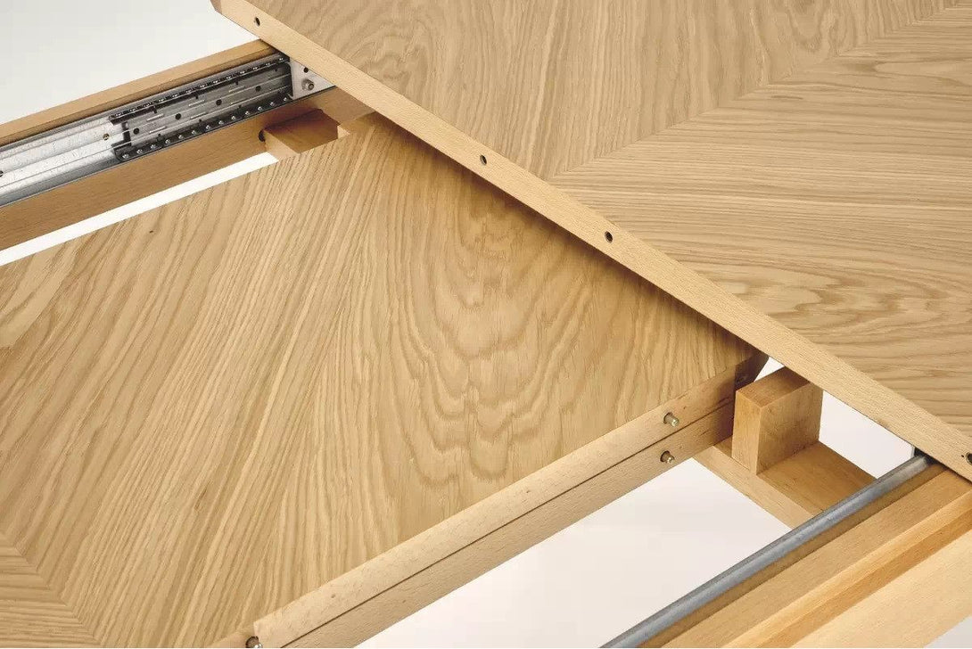 Esstisch - Edmondo - Schlichtes Design für moderne Räume mit Klappmöglichkeit. - Milaros Markt