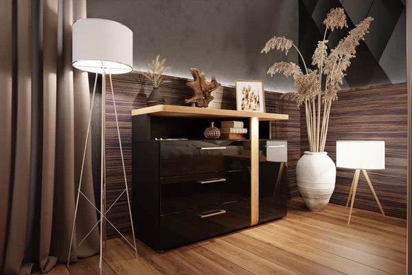 Kommode - Tuluza - Moderne Kommode mit großzügigen Schubladen. - Milaros Markt