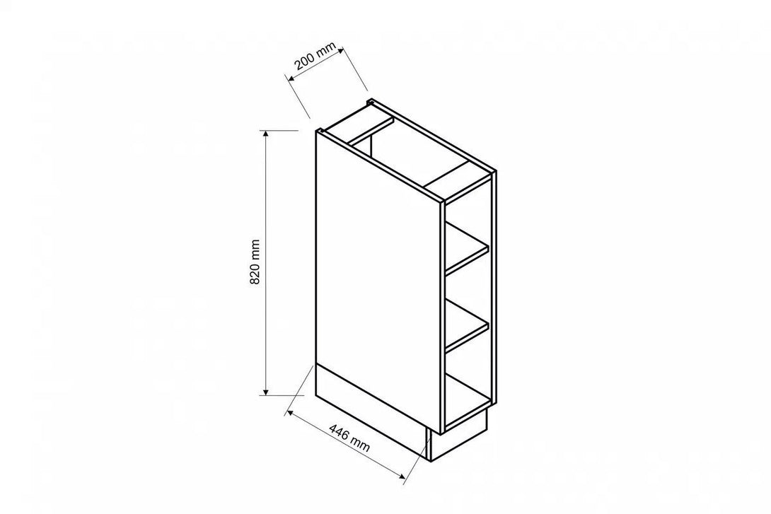 Regal - Mina  - Praktische Unterregale für den Küchenbereich , Küc Heunterschrank " Mina DO20 " - Milaros Markt