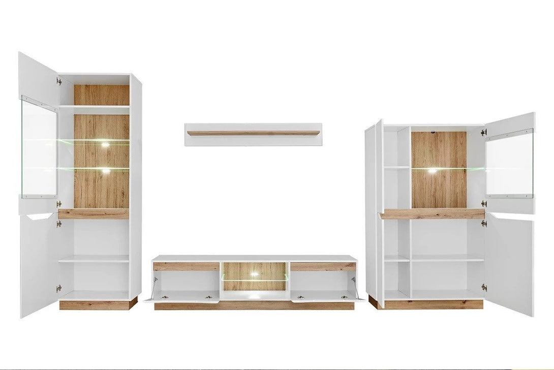 Wohnwand - Velma - Funktionale Wohnwand mit elegantem Flair - Milaros Markt
