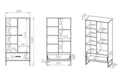 Bücherregal - Kawana - Elegantes für vielseitige Aufbewahrung. - Milaros Markt