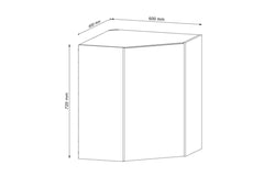 Eckhängeschrank 60 cm - Langen - Praktischer Eckhängeschrank für optimalen Stauraum. - Milaros Markt