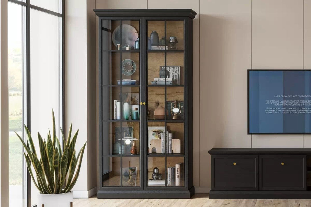 Vitrine - Lucca - Elegante Vitrine mit LED-Beleuchtung. - Milaros Markt