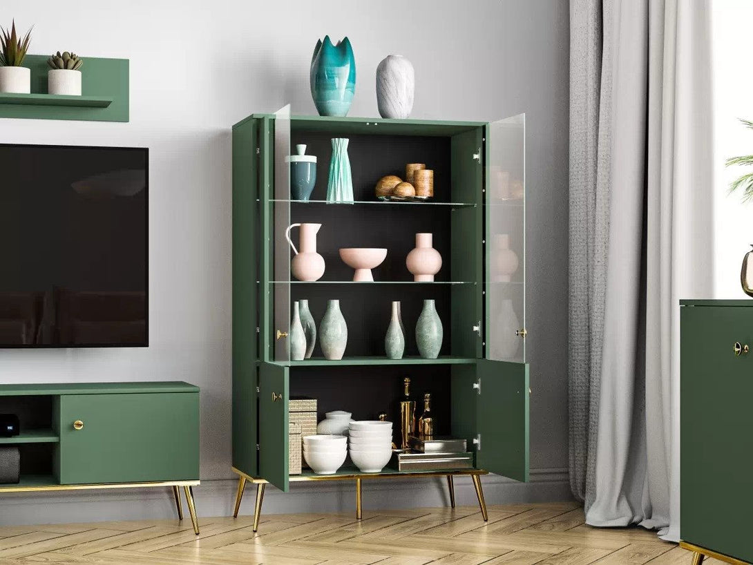 Vitrine - Euras - Stilvolle Vitrine für Ihr Wohnzimmer. - Milaros Markt