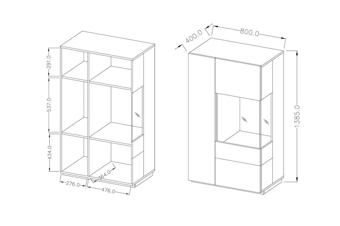 Wohnwand - Silke - Vielseitige für verschiedene Einrichtungsstile. - Milaros Markt