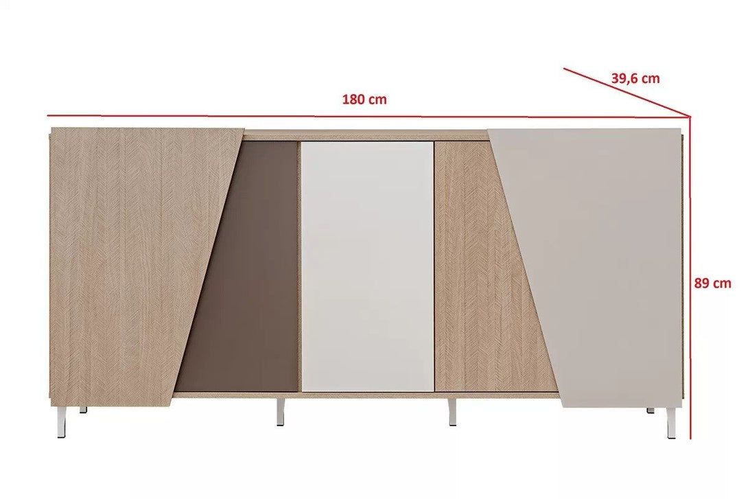 Kommode - Miraza - Markantes Design mit einer Kombination aus wunderbaren Farben. - Milaros Markt