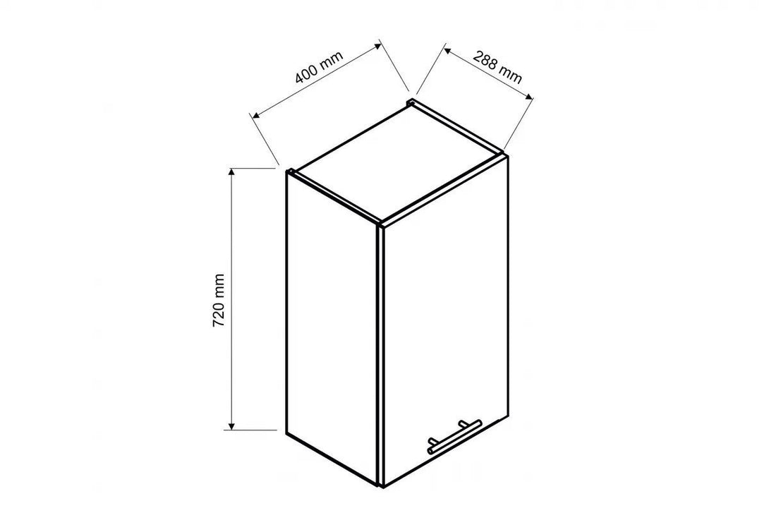 Hängeschrank 40 cm - Mina - Funktionaler für perfekte Küchenorganisation. - Milaros Markt