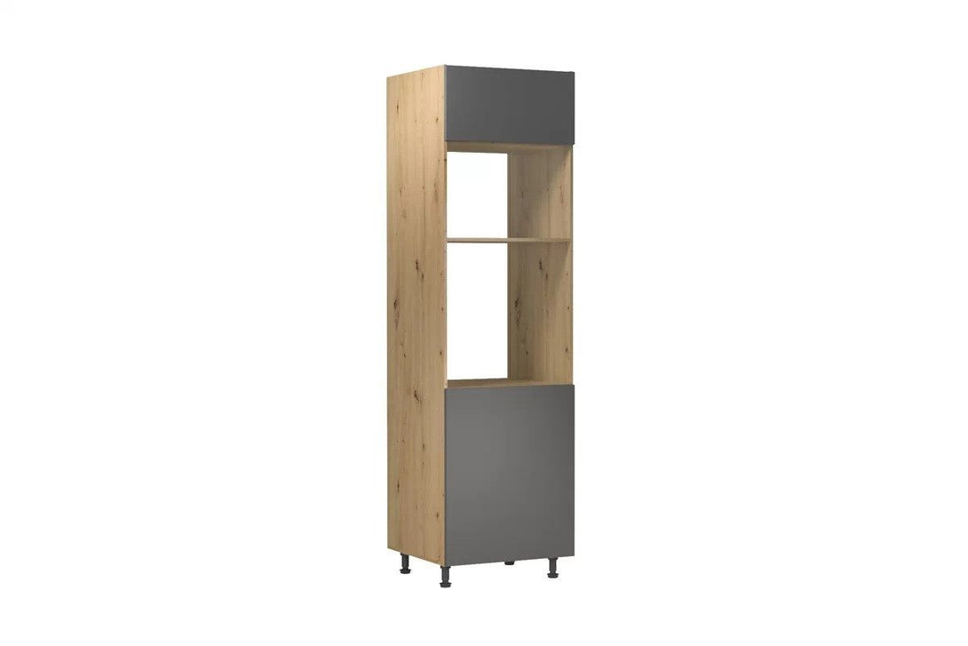 Mikrowellenumbauschrank 60 cm - Langen - EicheEffiziente Integration Ihrer Mikrowelle. - Milaros Markt