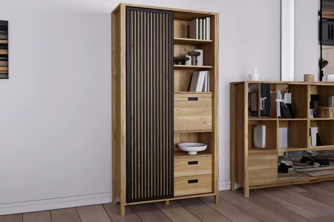 Bücherregal - Jytana - Zeitloser in Holzoptik für klassischen Wohnstil. - Milaros Markt