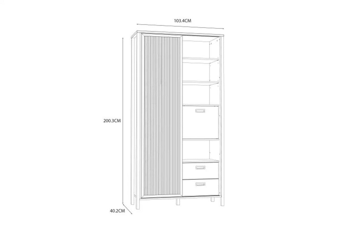 Bücherregal - Jytana - Zeitloser in Holzoptik für klassischen Wohnstil. - Milaros Markt