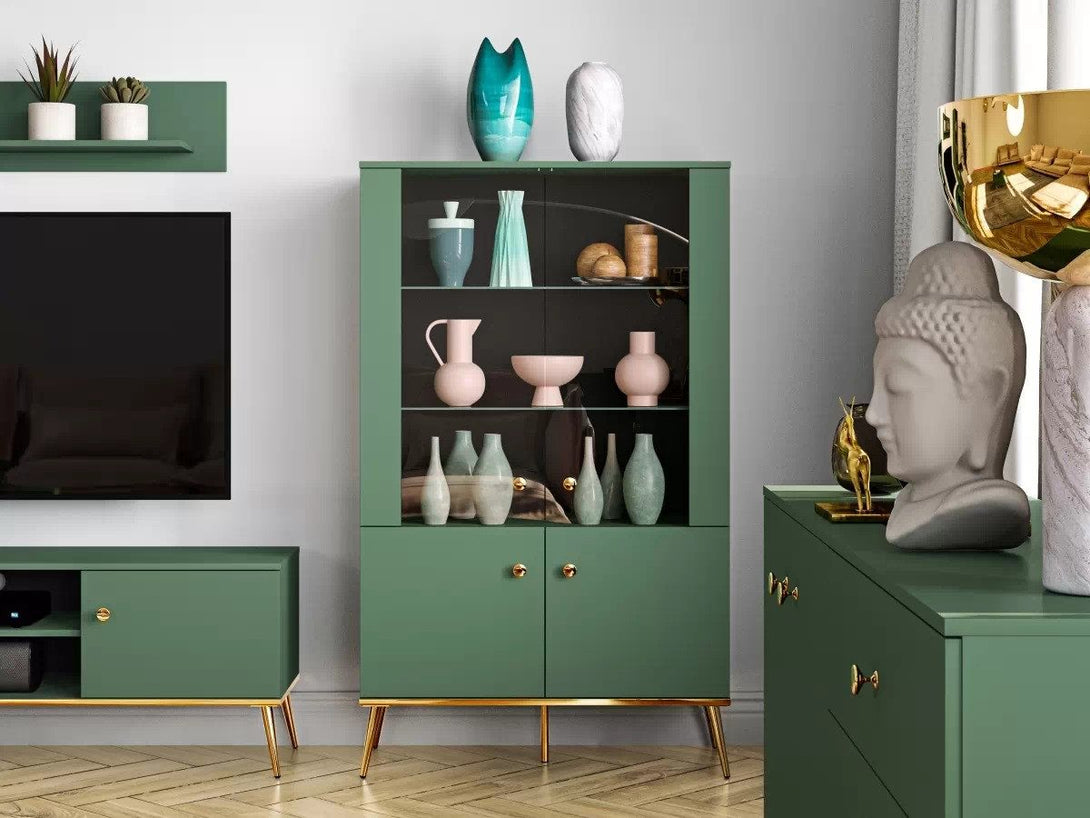 Vitrine - Euras - Stilvolle Vitrine für Ihr Wohnzimmer. - Milaros Markt