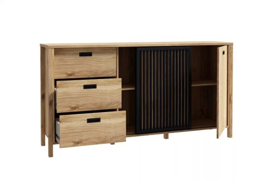 Kommode - Jytana - Zeitloser in Holzoptik für klassischen Wohnstil. - Milaros Markt