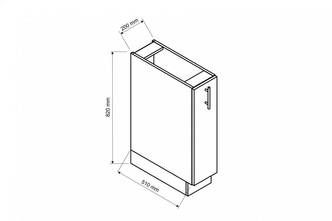 Apothekerschrank - Mina - Stilvoller für geordnete Kücheneinrichtung. - Milaros Markt