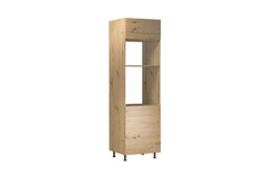 Mikrowellenumbauschrank 60 cm - Langen - EicheEffiziente Integration Ihrer Mikrowelle. - Milaros Markt