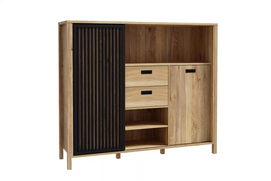 Kommode - Jytana - Zeitloser in Holzoptik für klassischen Wohnstil. - Milaros Markt