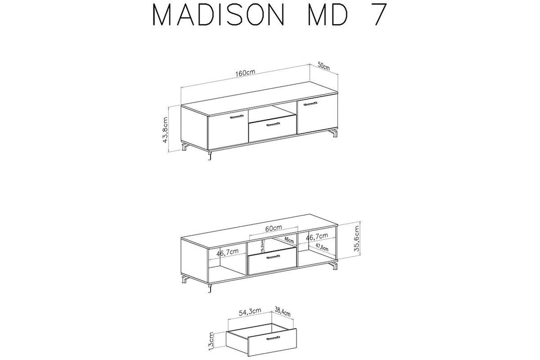 TV-Schrank - Madison - Eine Balance zwischen Schönheit und Funktion. - Milaros Markt