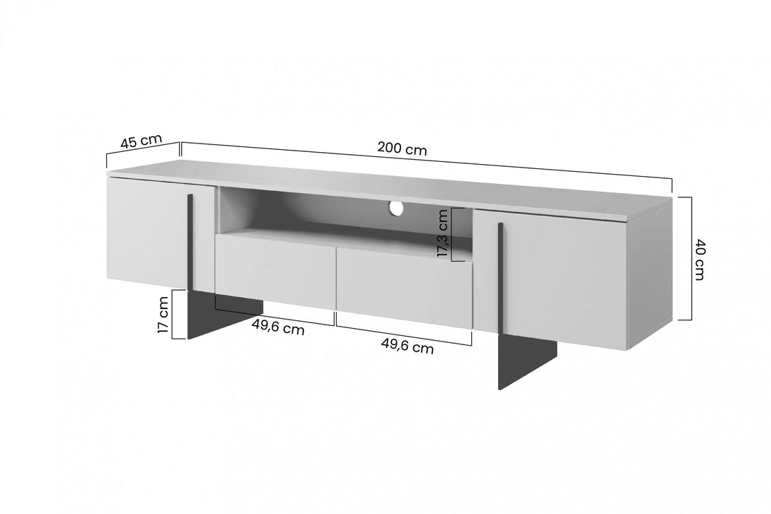 TV-Schrank - Larena - Eleganter Stauraum für Multimedia. - Milaros Markt