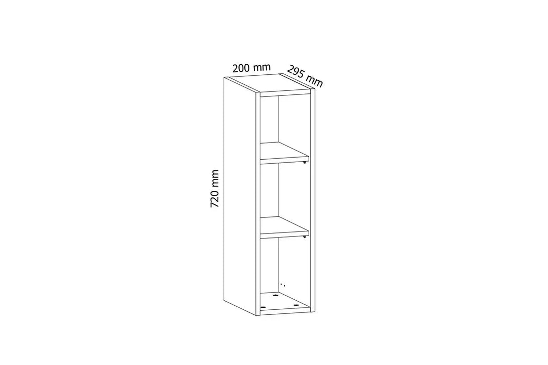 Hängeschrank 20 cm - Aspen - Moderne Ästhetik trifft auf praktischen Stauraum, ideal für jede Küche - Milaros Markt