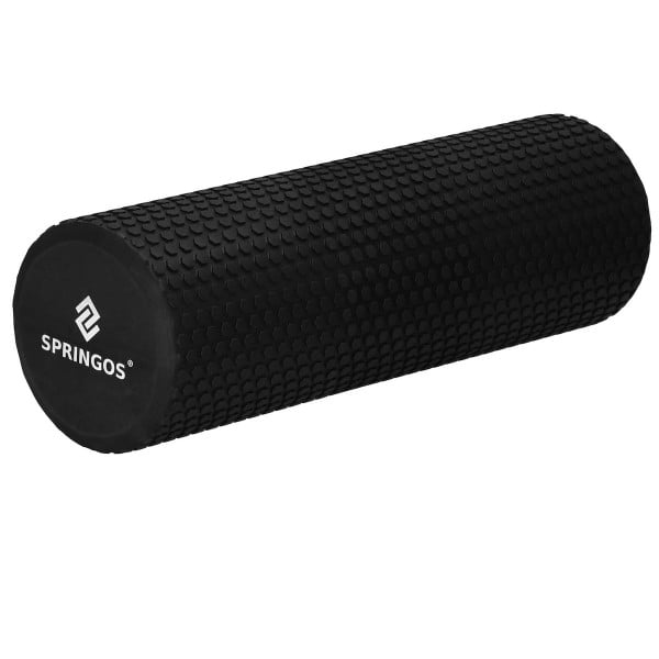 Schaumstoff-Roller 45x15 cm für Massage & Training, schwarz.