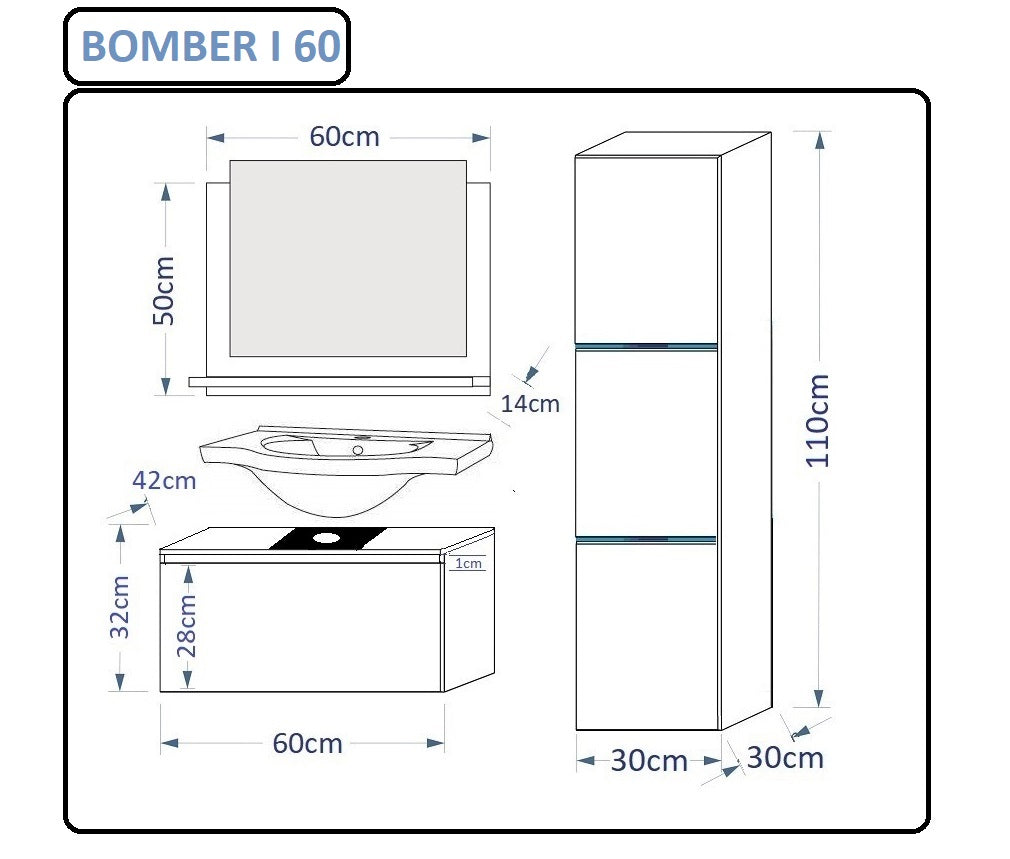 Badmöbel-Set Badezimmer Deluxe 2024/Hochwertige Materialien für stilvolle Badmöbel, (Komplett Set, 3-St., LUMIA) - Milaros Markt