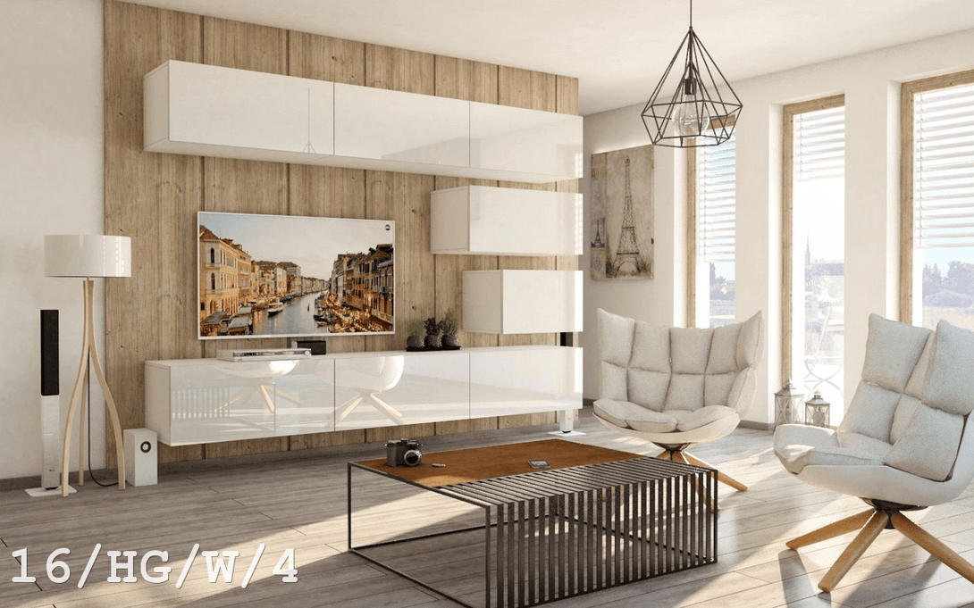 Wohnwand - Premium Material für dein Wohnzimmer - Elegantes Design - Qualität und Innovation - Milaros Markt